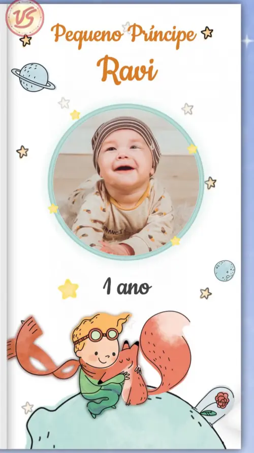 Convite Animado Pequeno Príncipe Livro - Plus