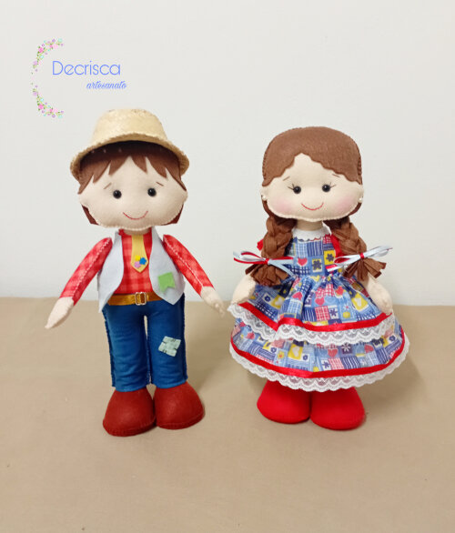 Casal Junino em feltro