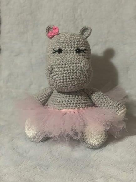 Hipopótama Amigurumi