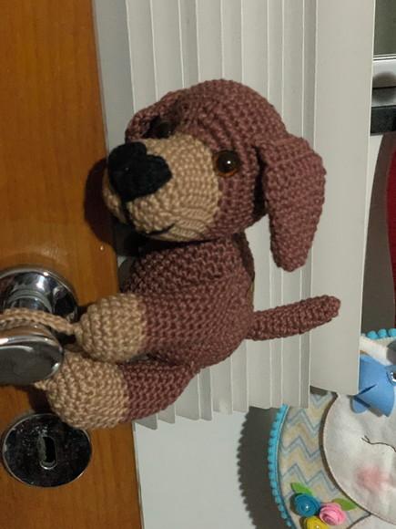 Trava Porta Cachorro Amigurumi