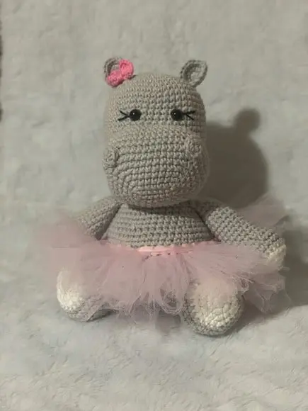 Hipopótama Amigurumi