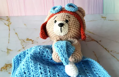 Naninha Urso Aviador Amigurumi