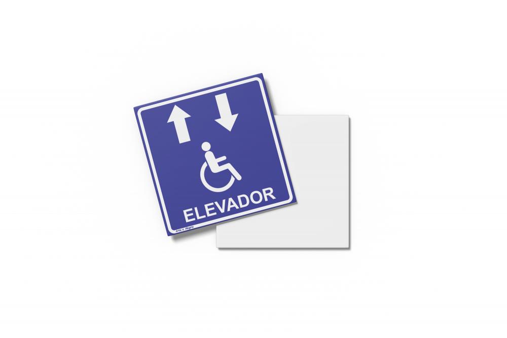 Placa Acessibilidade Cadeirante 15x15x0,1cm