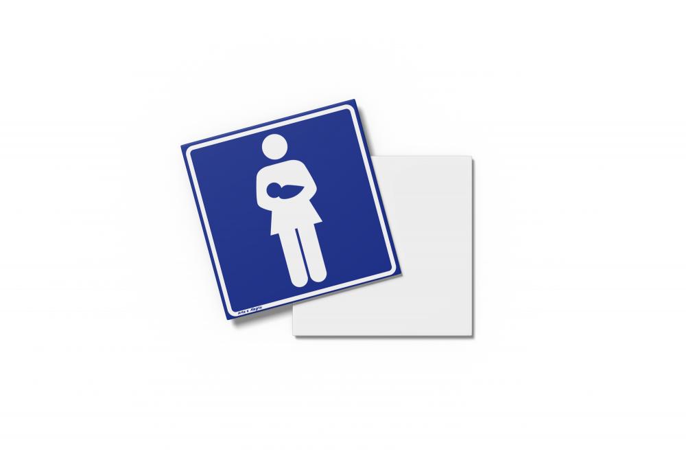 Placa Acessibilidade Bebe de Colo 15x15x0,1cm