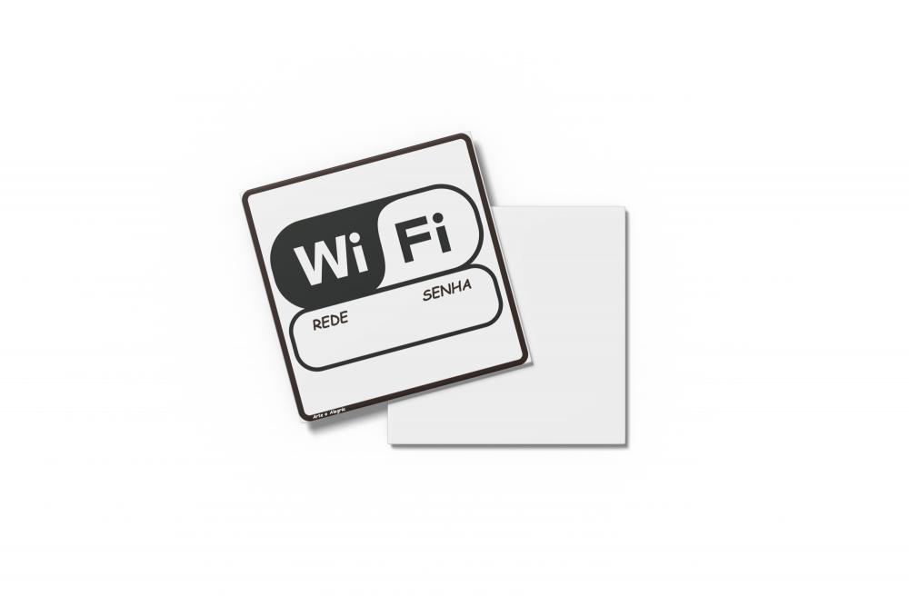 Placa Acessibilidade WIFI 15x15x0,1cm