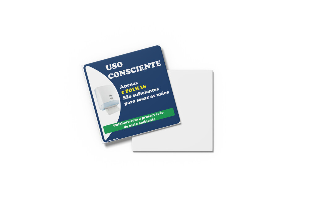 Placa Uso consiente 10x10x0,1cm