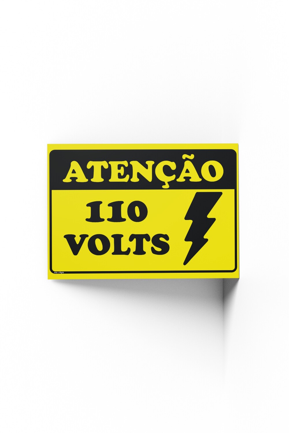 Placa ATENÇÃO 110V 30x20x0,1cm - Cópia