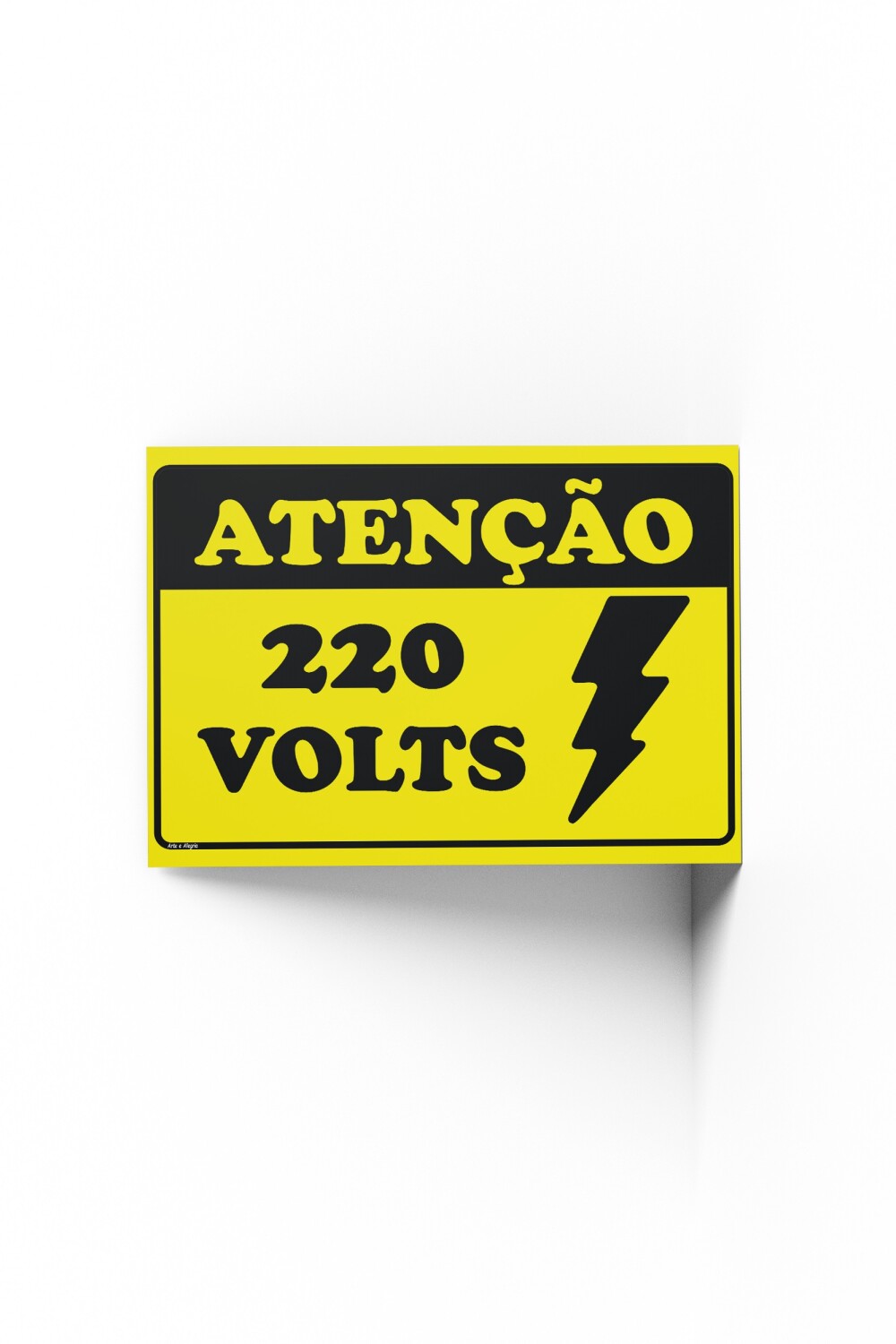Placa ATENÇÃO 220V 30x20x0,1cm