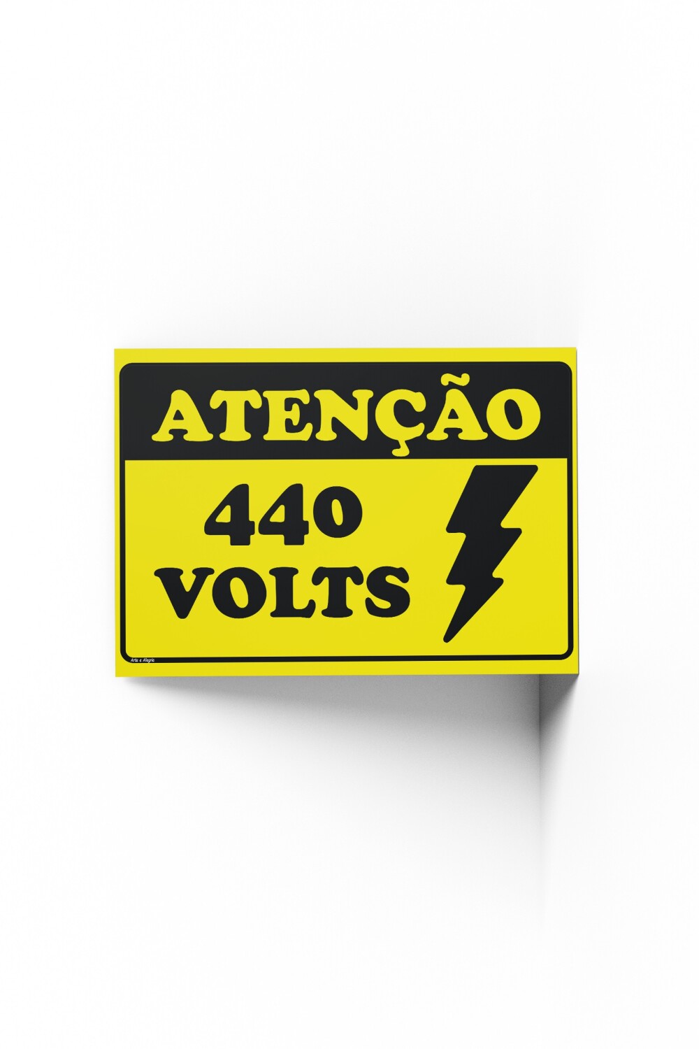 Placa ATENÇÃO 440V 30x20x0,1cm