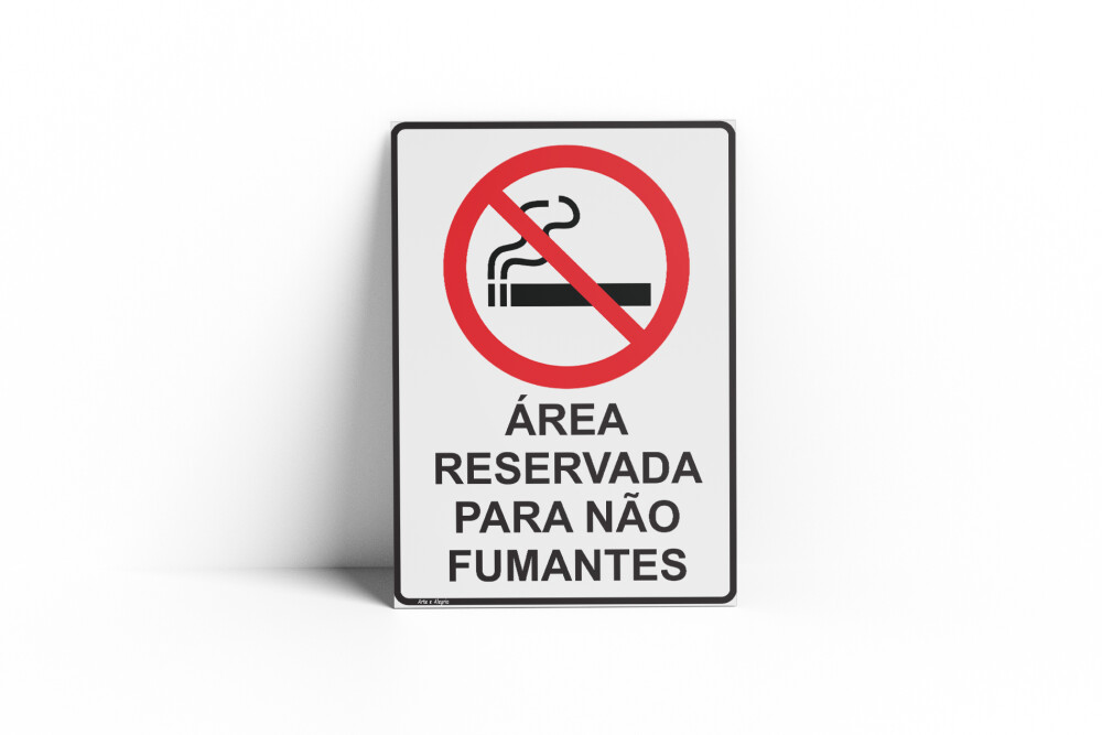 Placa PROIBIDO FUMAR 18x25x0,1cm