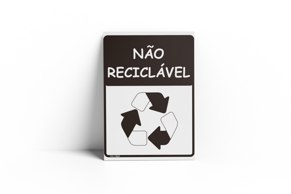Placa RECICLAGEM 18x25x0,1cm