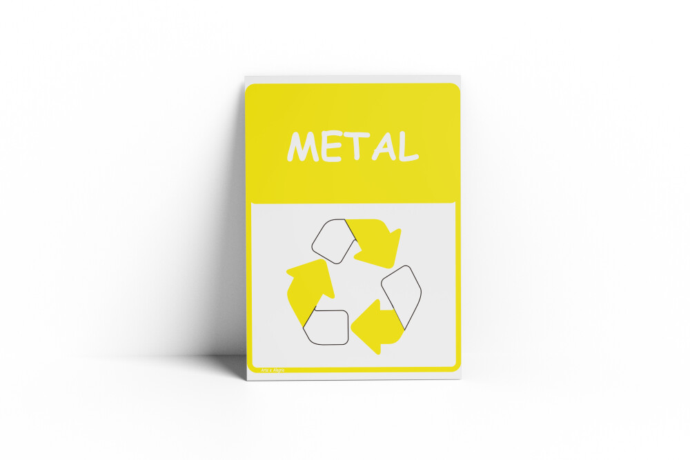 Placa RECICLAGEM 18x25x0,1cm
