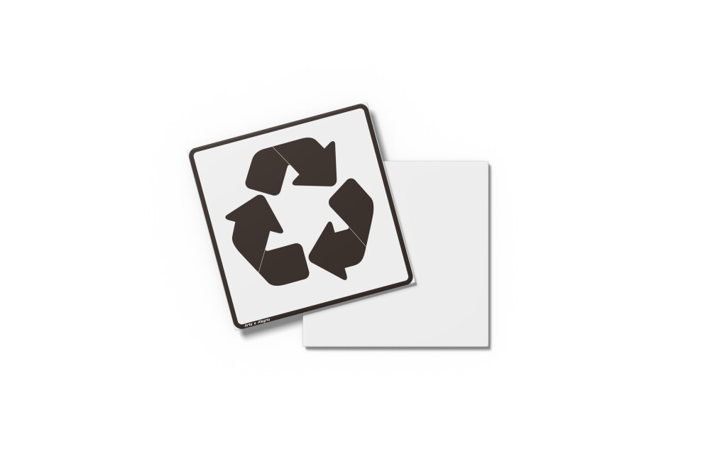 Placa RECICLAGEM 15X15x0,1cm