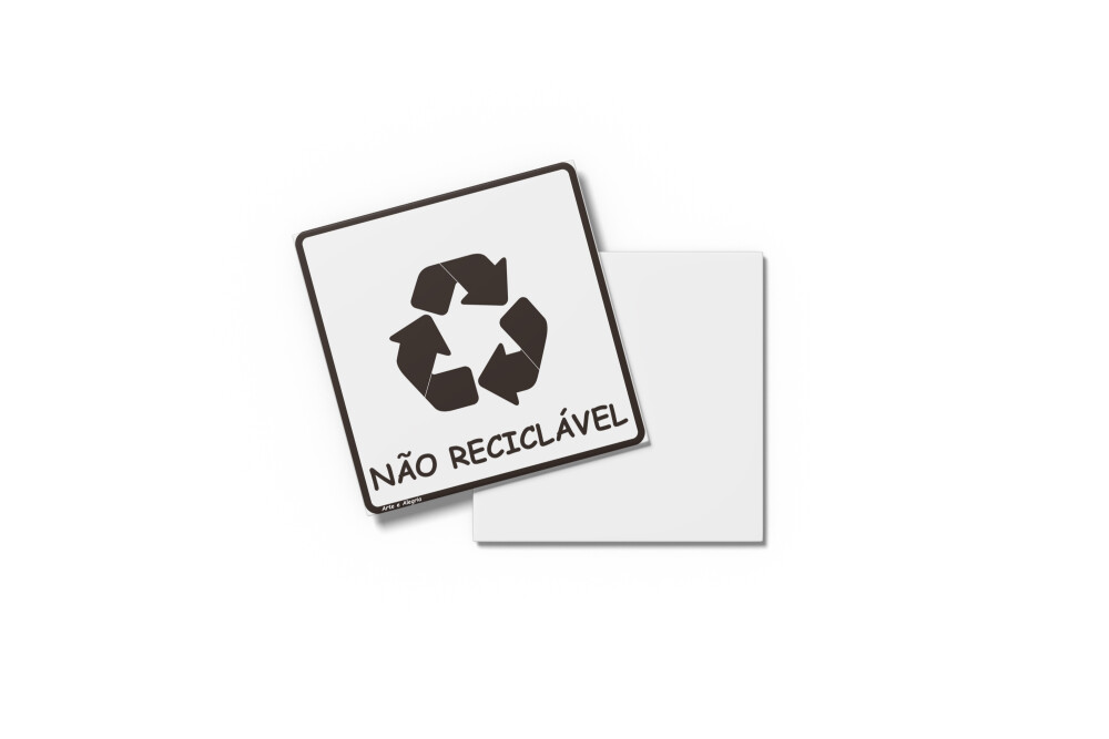 Placa RECICLAGEM 15X15x0,1cm