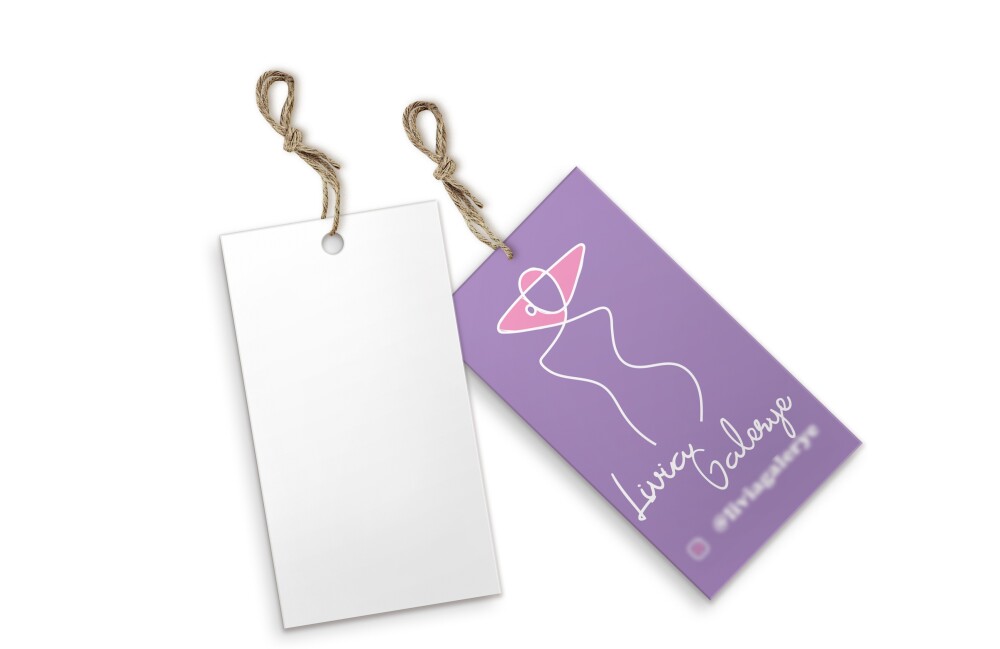 TAG RETANGULAR FRENTE 1000 UN 9X5cm COUCHÉ 250G