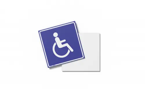 Placa Acessibilidade Cadeirante 15x15x0,1cm