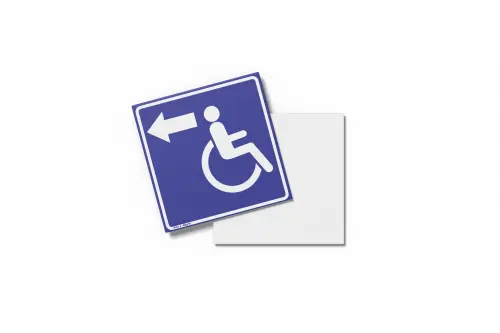 Placa Acessibilidade Cadeirante 15x15x0,1cm