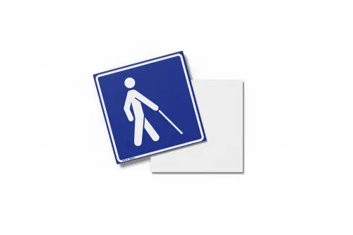 Placa Acessibilidade Visual 15x15x0,1cm