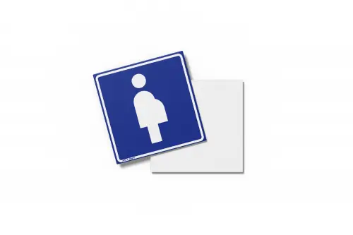 Placa Acessibilidade Mulher Grávida 15x15x0,1cm