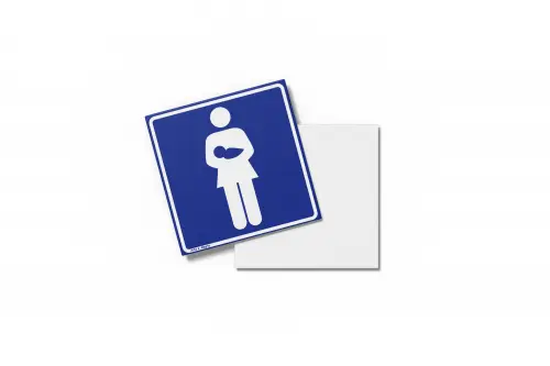 Placa Acessibilidade Bebe de Colo 15x15x0,1cm