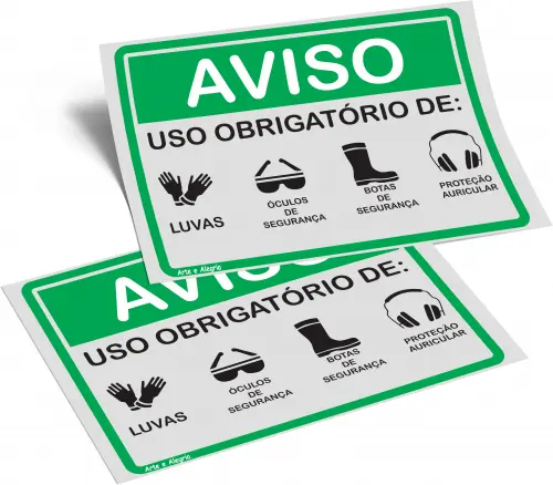 Placa Segurança no Trabalho 40x30x0,1cm