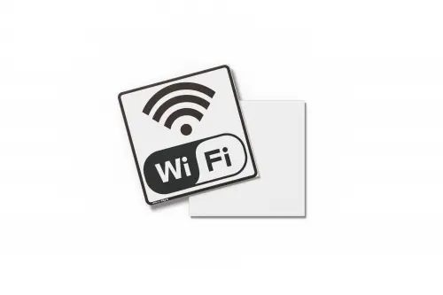 Placa Acessibilidade WIFI 15x15x0,1cm