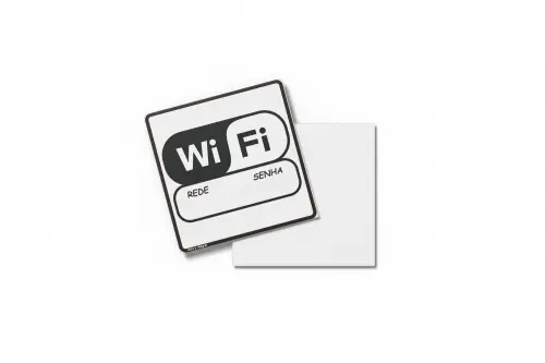 Placa Acessibilidade WIFI 15x15x0,1cm