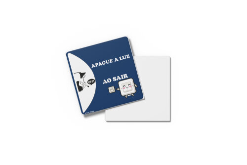 Placa Apague a Luz 10x10x0,1cm