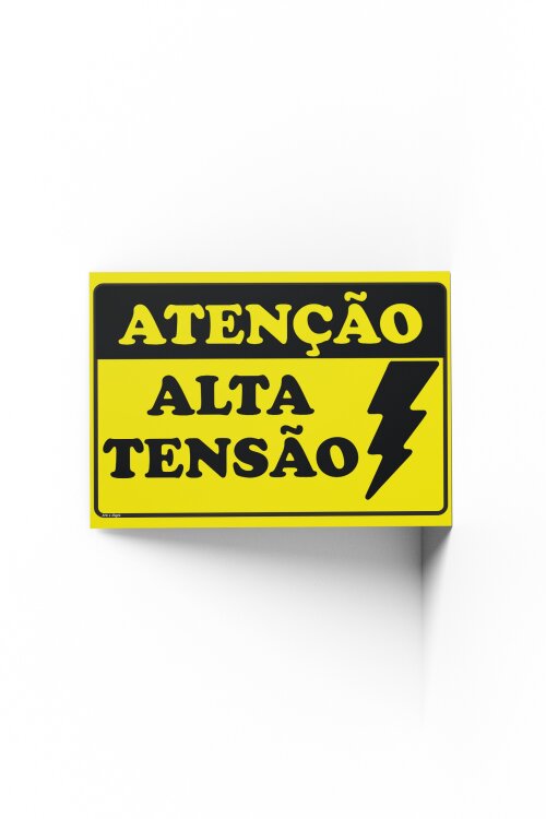 Placa ATENÇÃO ACENDA OS FARÓIS 30x20x0,1cm