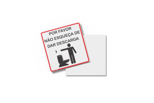 Placa FAVOR DAR DESCARGA 10x10x0,1cm