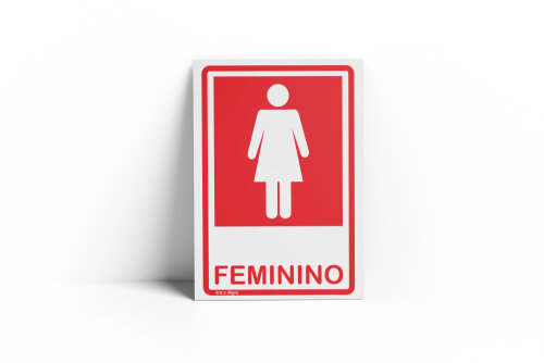 PLACA DE AVISO PARA BANHEIRO 10x15x0,1cm