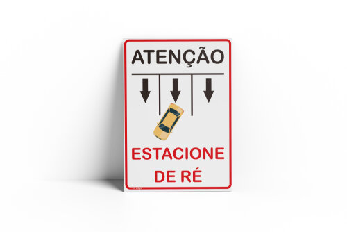 Placa ESTACIONE DE RÉ 18x25x0,1cm -