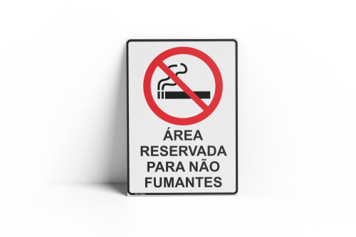 Placa PROIBIDO FUMAR 18x25x0,1cm