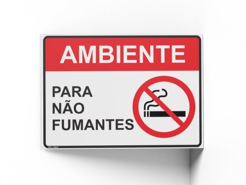 Placa PROIBIDO FUMAR 18x25x0,1cm