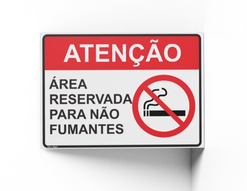Placa PROIBIDO FUMAR 18x25x0,1cm