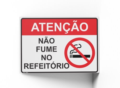 Placa PROIBIDO FUMAR 18x25x0,1cm