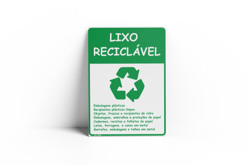 Placa RECICLAGEM 18x25x0,1cm