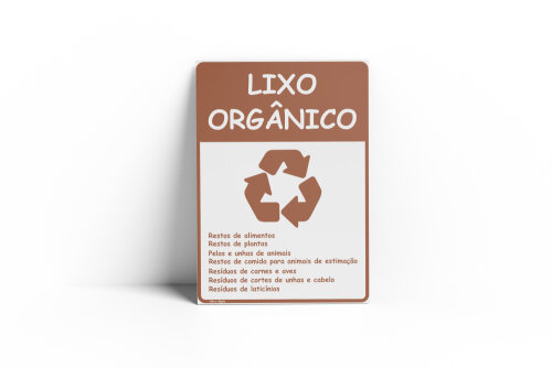 Placa RECICLAGEM 18x25x0,1cm