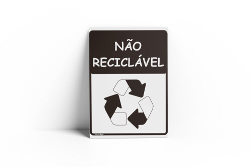 Placa RECICLAGEM 18x25x0,1cm