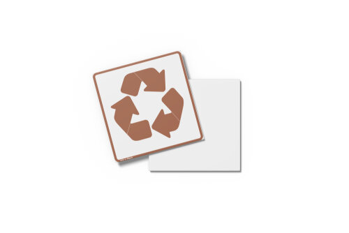 Placa RECICLAGEM 15X15x0,1cm