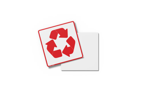 Placa RECICLAGEM 15X15x0,1cm
