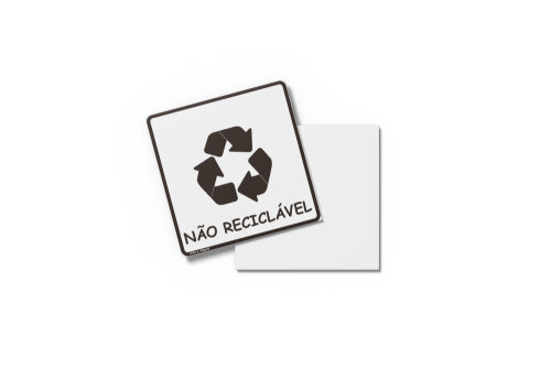Placa RECICLAGEM 15X15x0,1cm
