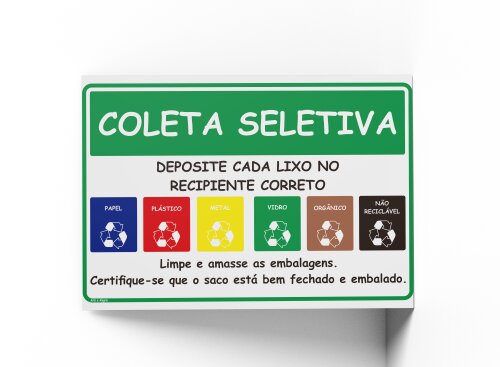 Placa RECICLAGEM 30X20x0,1cm
