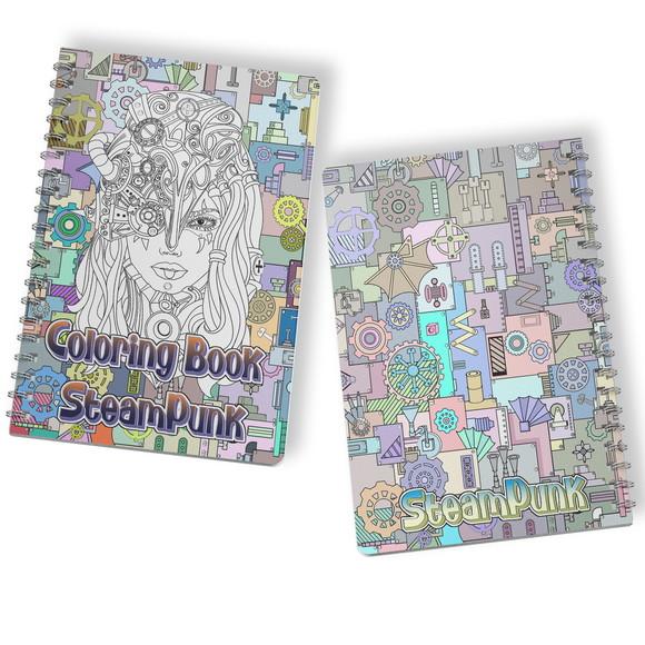 Arquivo Digital Livro de Colorir Arte Steampunk 02