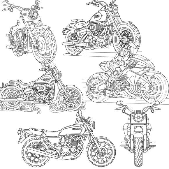Arquivo Livro de Colorir de Motos