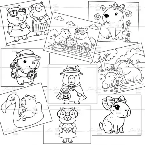 Arquivo Livro de Colorir Capivara