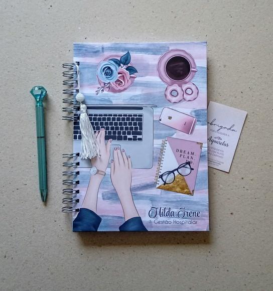 Caderno Escolar Capa Dura Personalizada 100 Folhas