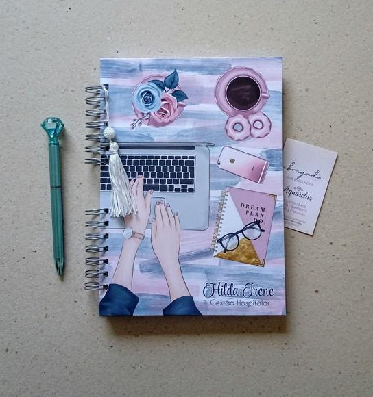 Caderno Escolar Capa Dura Personalizada 8 Matérias