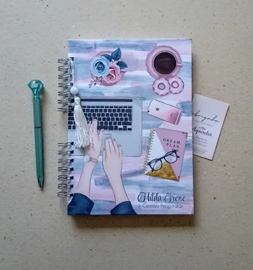 Caderno Escolar Capa Dura Personalizada 100 Folhas