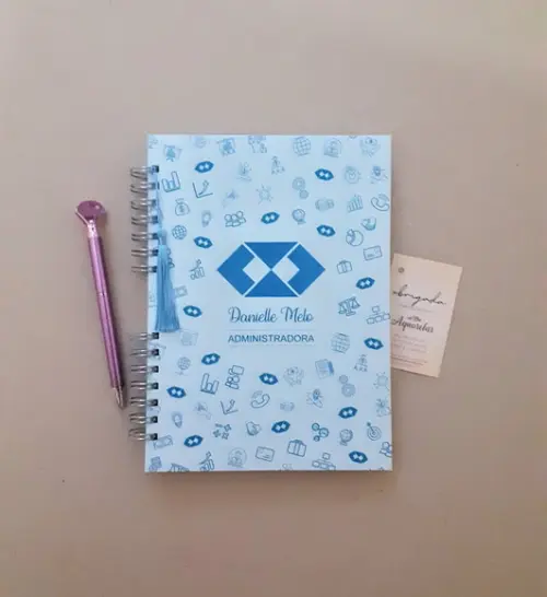 Caderno Escolar Capa Dura Personalizada 100 Folhas